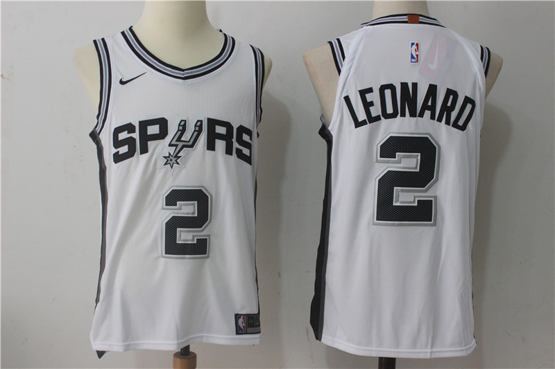 Spurs 2 Kawhi Leonard White Nike Authentic Jersey(Without the sponsor logo) - Click Image to Close