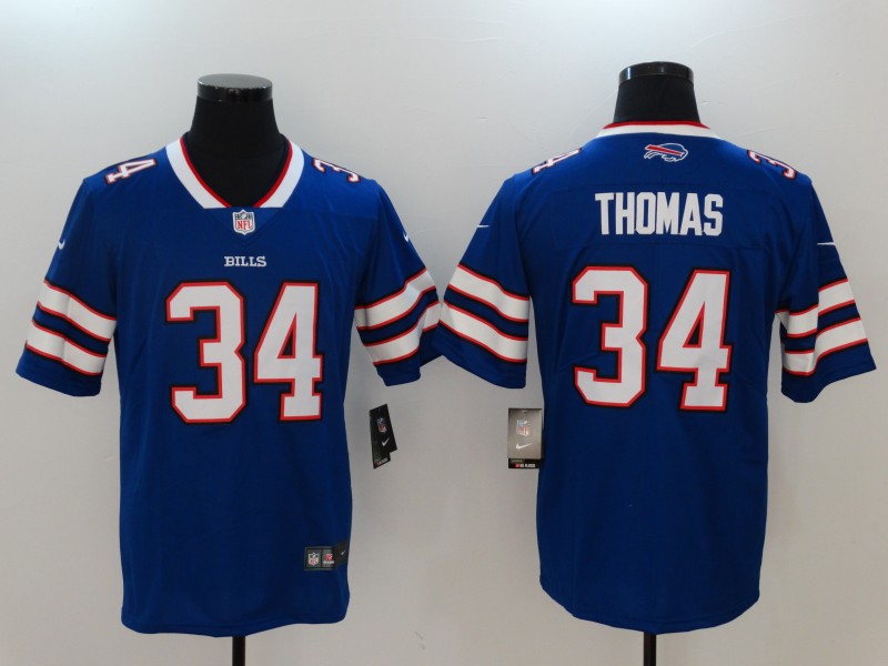 Nike Bills 34 Thurman Thomas Blue Youth Vapor Untouchable Player Limited Jersey