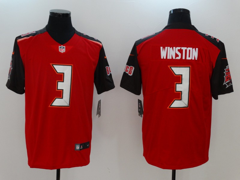 Nike Buccaneers 3 Jameis Winston Red Vapor Untouchable Player Limited Jersey
