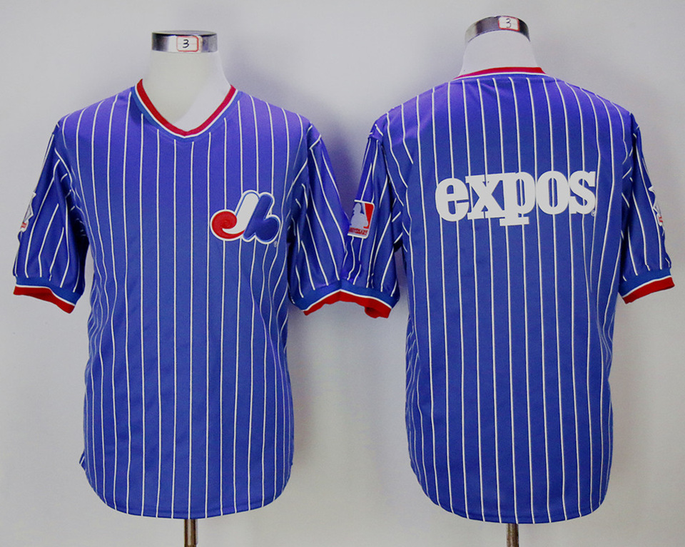 Expos Blank Blue Throwback Jersey