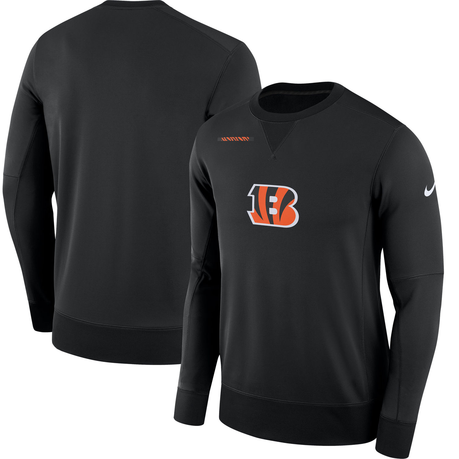 Men's Cincinnati Bengals Nike Black Sideline Team Logo Performance Sweatshirt