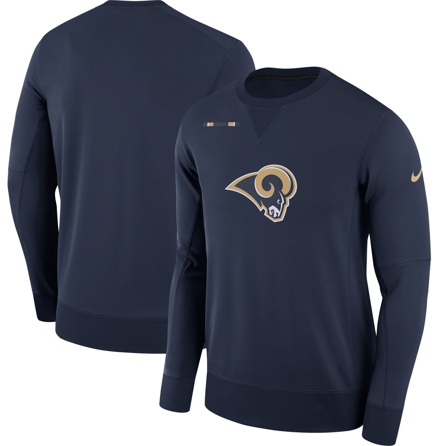 Men's Los Angeles Rams Nike Navy Sideline Team Logo Performance Sweatshirt
