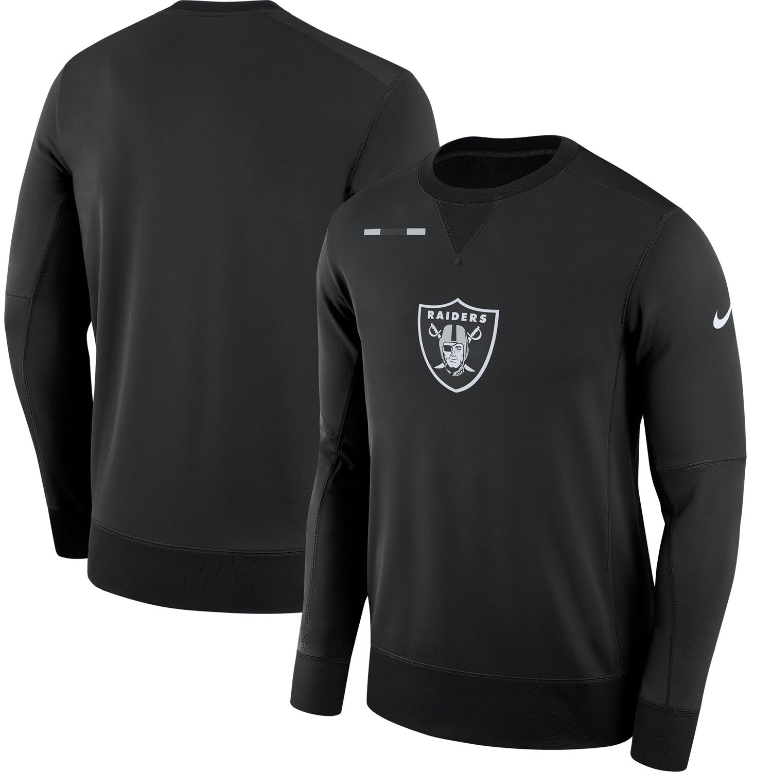 Men's Oakland Raiders Nike Black Sideline Team Logo Performance Sweatshirt