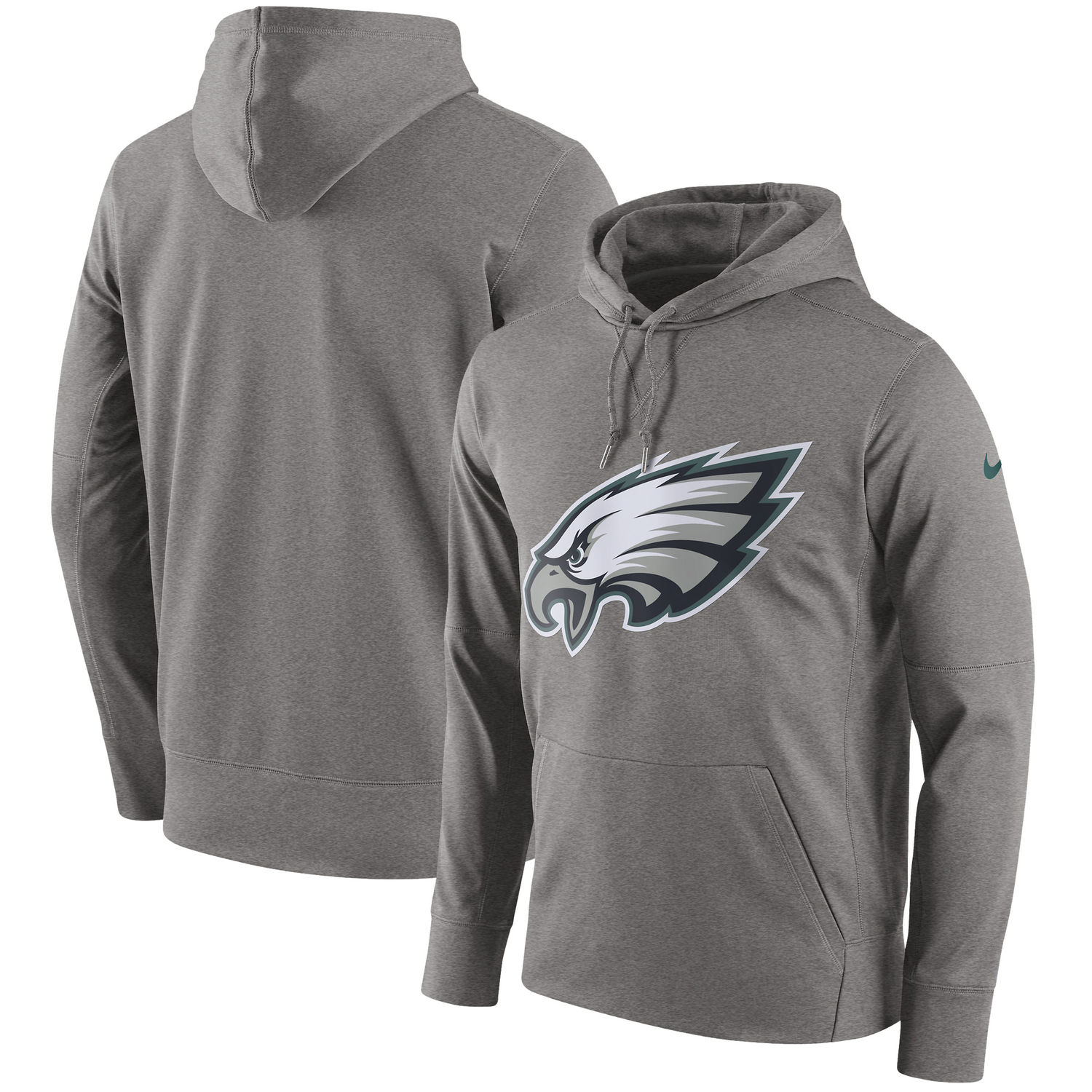 Men's Philadelphia Eagles Nike Heathered Performance Circuit Logo Essential Hoodie Gray Men's Philadelphia Eagles Nike Heathered Performance Circuit Logo Essential Hoodie Gray