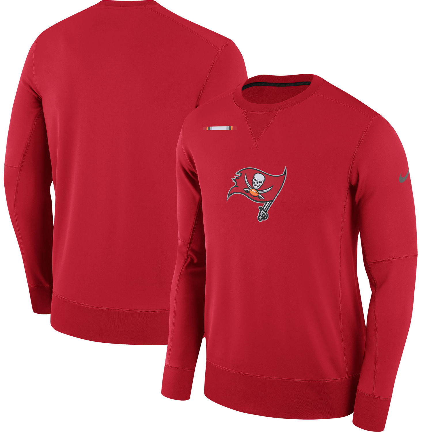 Men's Tampa Bay Buccaneers Nike Red Sideline Team Logo Performance Sweatshirt