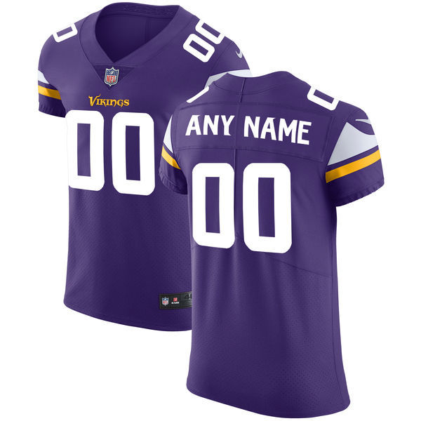 Men's Nike Minnesota Vikings Purple Vapor Untouchable Custom Elite Jersey