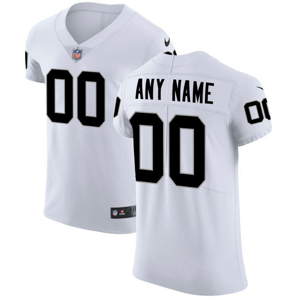 Men's Nike Oakland Raiders White Vapor Untouchable Custom Elite Jersey