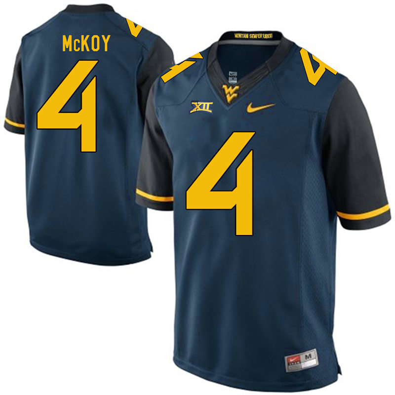 West Virginia Mountaineers 4 Kennedy McKoy Navy College Football Jersey