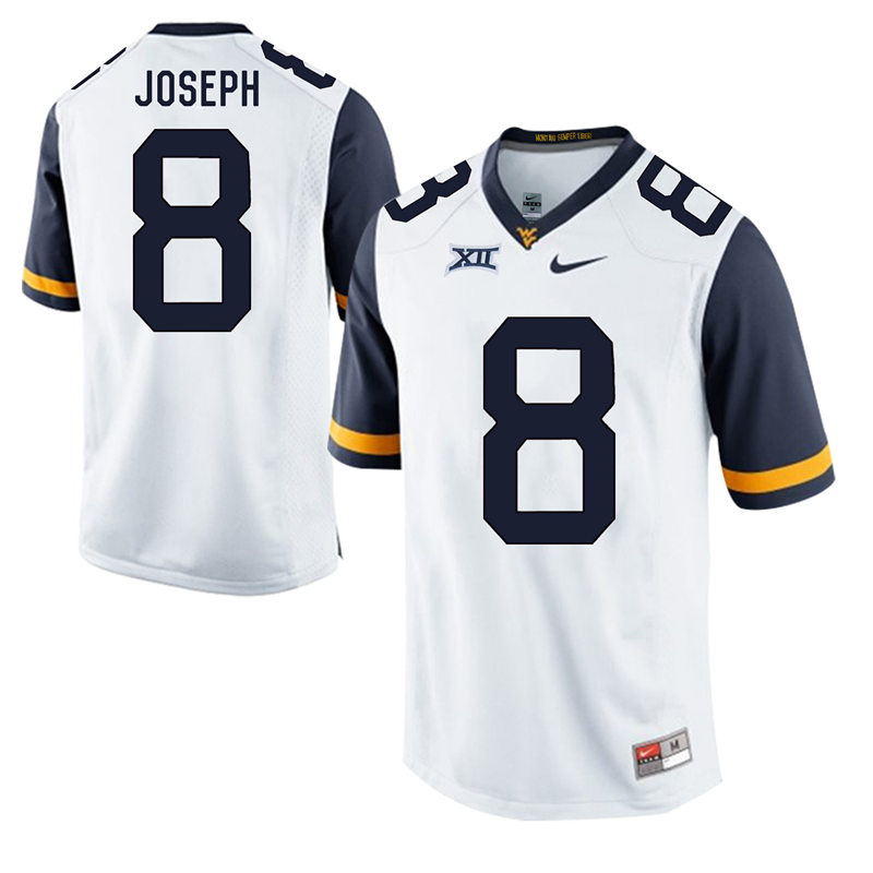 West Virginia Mountaineers 8 Karl Joseph White College Football Jersey