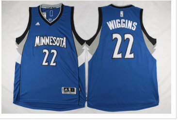 Timberwolves 22 Andrew Wiggins Blue Swingman Jersey