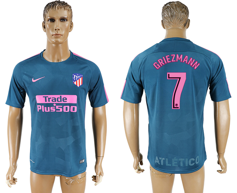2017-18 Atletico Madrid 7 GRIEZMANN Third Away Thailand Soccer Jersey 2017-18 Atletico Madrid 7 GRIEZMANN Third Away Thailand Soccer Jersey