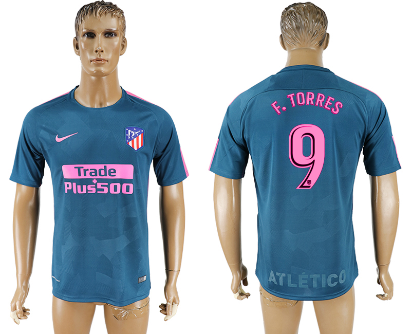 2017-18 Atletico Madrid 9 F.TORRES Third Away Thailand Soccer Jersey