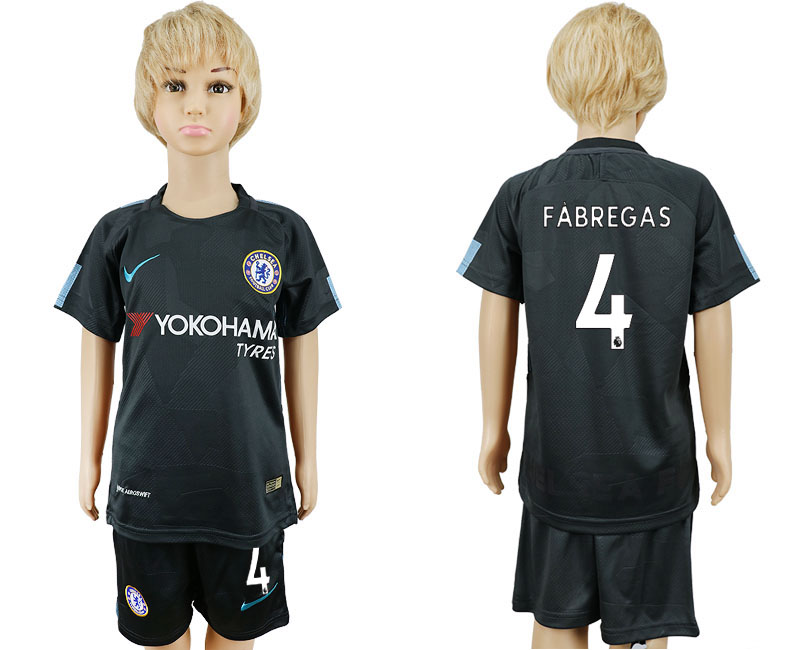 2017-18 Chelsea 4 FABREGAS Third Away Youth Soccer Jersey