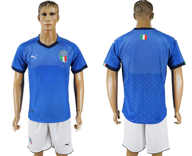 2017-18 Italy Home Soccer Jersey