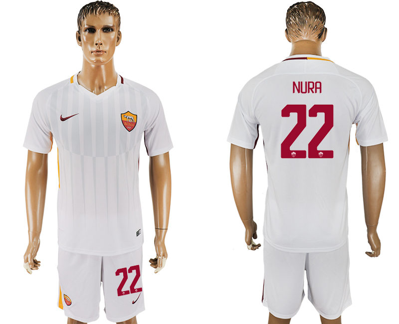 2017-18 Roma 22 NURA Away Soccer Jersey