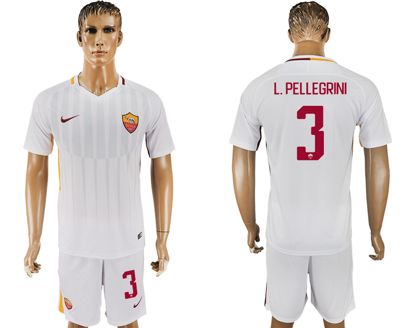 2017-18 Roma 3 L. PELLEGRINI Away Soccer Jersey 2017-18 Roma 3 L. PELLEGRINI Away Soccer Jersey