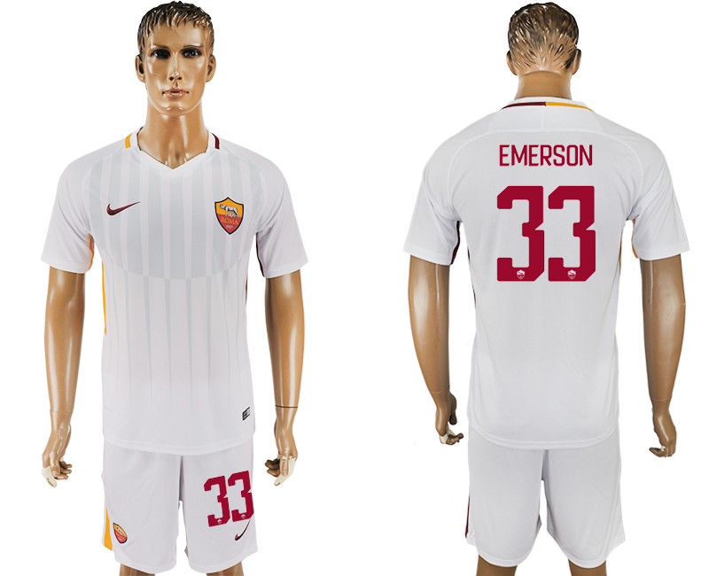 2017-18 Roma 33 EMERSON Away Soccer Jersey