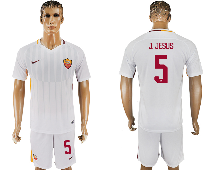 2017-18 Roma 5 J. JESUS Away Soccer Jersey
