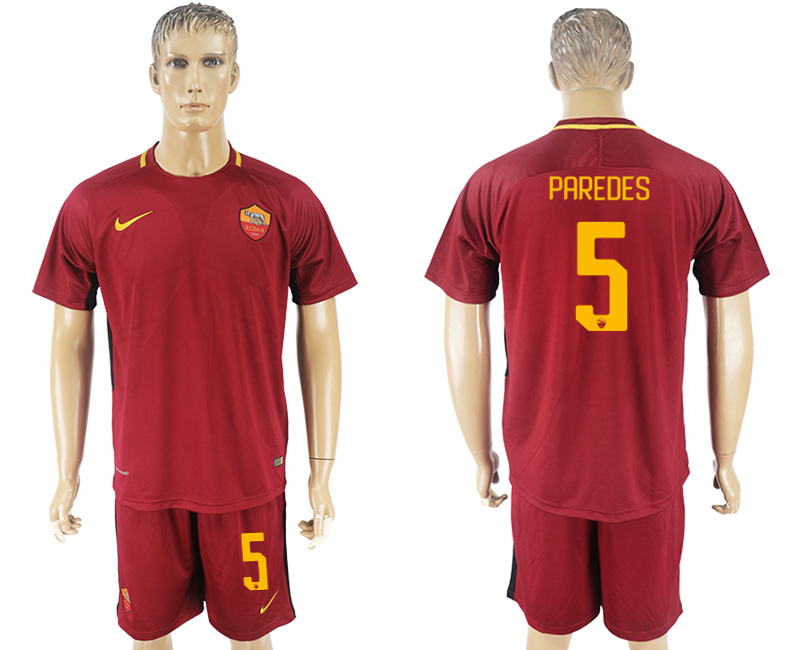 2017-18 Roma 5 J. JESUS Home Soccer Jersey 2017-18 Roma 5 J. JESUS Home Soccer Jersey