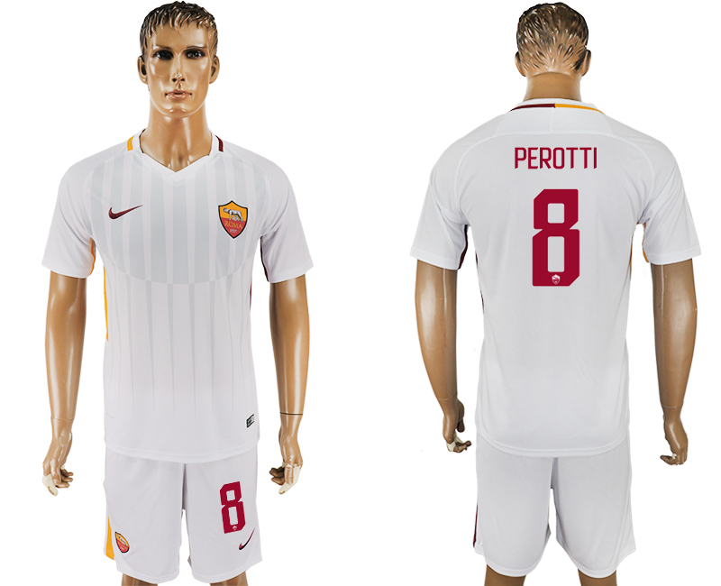 2017-18 Roma 8 PEROTTI Away Soccer Jersey