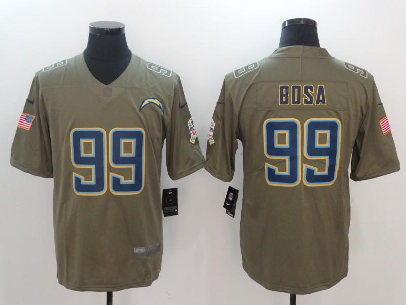 Nike Chargers 99 Joey Bosa Olive Salute To Service Limited Jersey