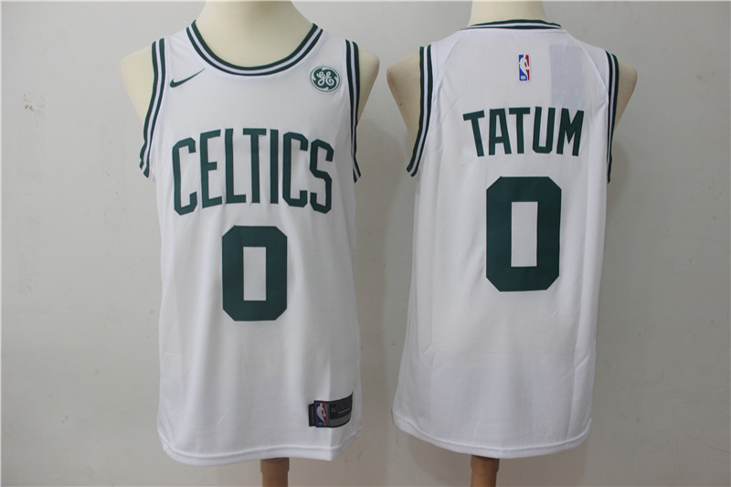 Celtics 0 Jayson Tatum White Nike Swingman Jersey