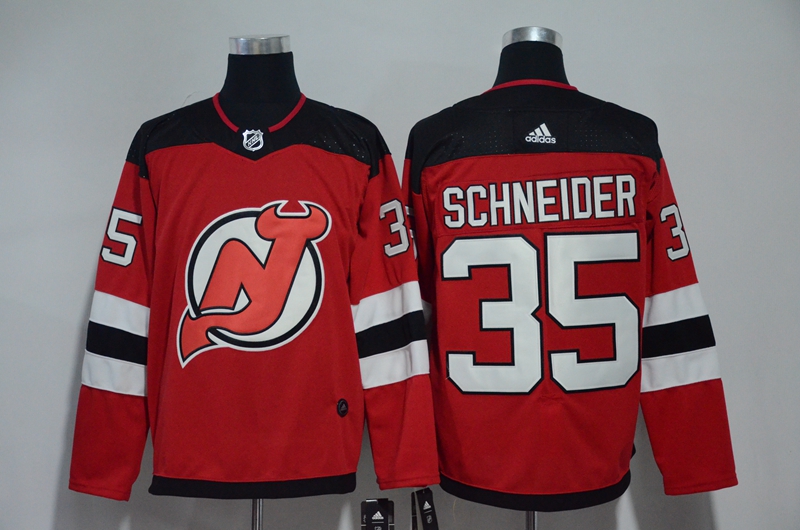 Devils 35 Cory Schneider Red Adidas Jersey