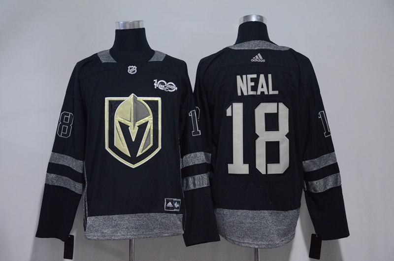 Vegas Golden Knights 18 James Neal Black 1917-2017 100th Anniversary Adidas Jersey - Click Image to Close