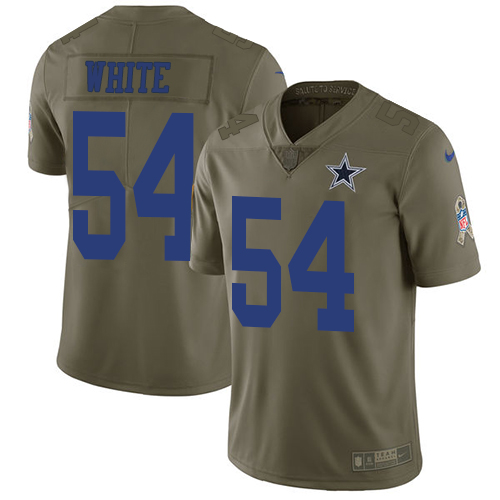 Nike Cowboys 54 Randy White Olive Salute To Service Limited Jersey