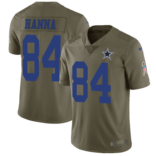 Nike Cowboys 84 James Hanna Olive Salute To Service Limited Jersey