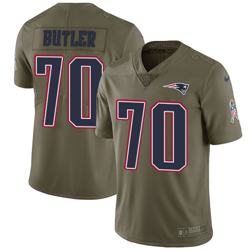 Nike Patriots 70 Adam Butler Olive Salute To Service Limited Jersey