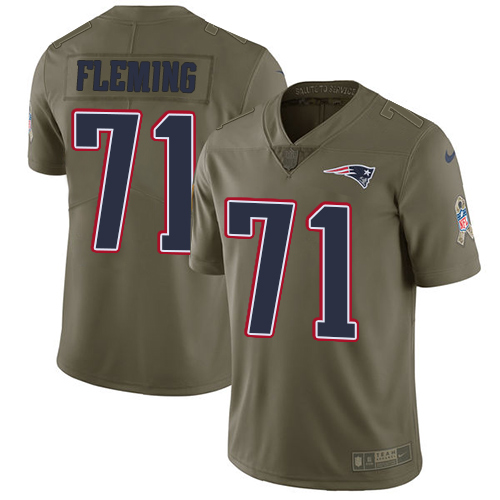 Nike Patriots 71 Cameron Fleming Olive Salute To Service Limited Jersey