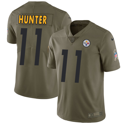 Nike Steelers 11 Justin Hunteri Olive Salute To Service Limited Jersey