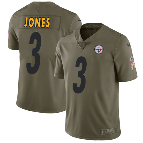 Nike Steelers 3 William Jonesi Olive Salute To Service Limited Jersey