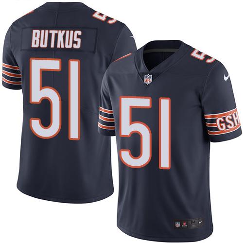 Nike Bears 51 Dick Butkus Navy Youth Vapor Untouchable Player Limited Jersey