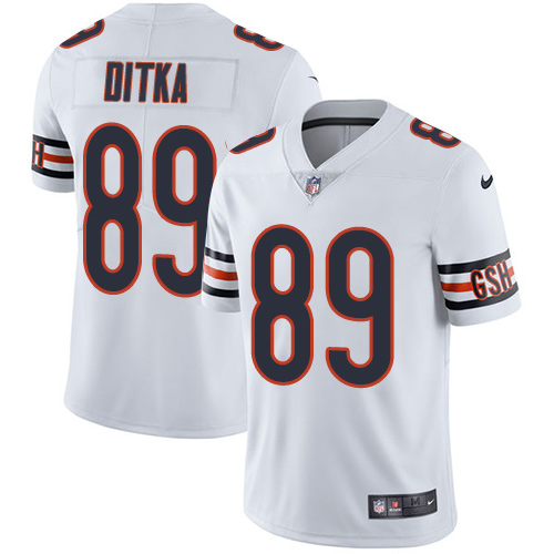 Nike Bears 89 Mike Ditka White Vapor Untouchable Player Limited Jersey