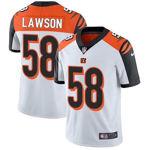 Nike Bengals 58 Carl Lawson White Youth Vapor Untouchable Player Limited Jersey
