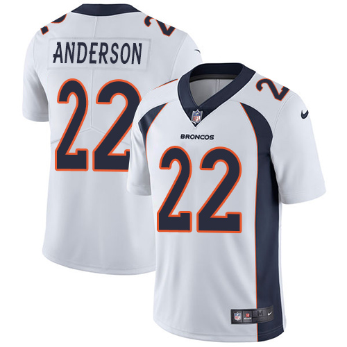 Nike Broncos 22 C.J. Anderson White Vapor Untouchable Player Limited Jersey
