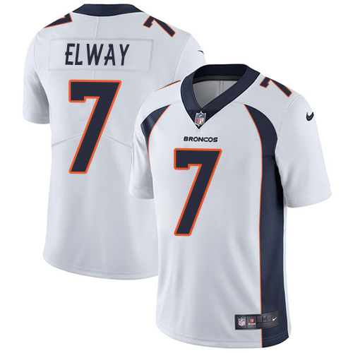 Nike Broncos 7 John Elway White Vapor Untouchable Player Limited Jersey