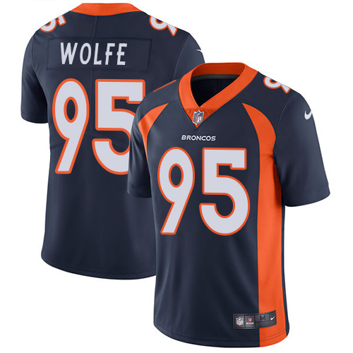 Nike Broncos 95 Derek Wolfe Navy Youth Vapor Untouchable Player Limited Jersey