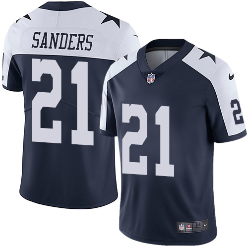 Nike Cowboys 21 Deion Sanders Navy Throwback Vapor Untouchable Player Limited Jersey