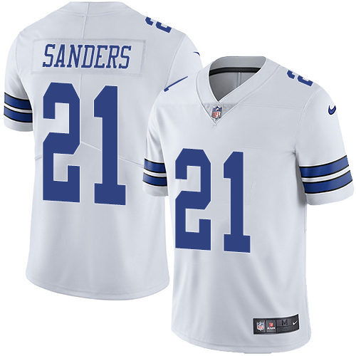 Nike Cowboys 21 Deion Sanders White Vapor Untouchable Player Limited Jersey