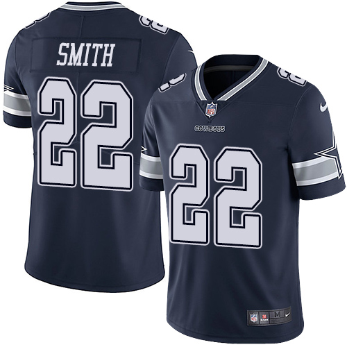 Nike Cowboys 22 Emmitt Smith Navy Vapor Untouchable Player Limited Jersey