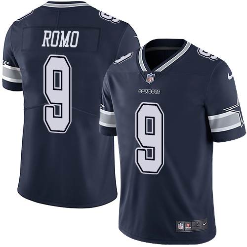 Nike Cowboys 9 Tony Romo Navy Vapor Untouchable Player Limited Jersey