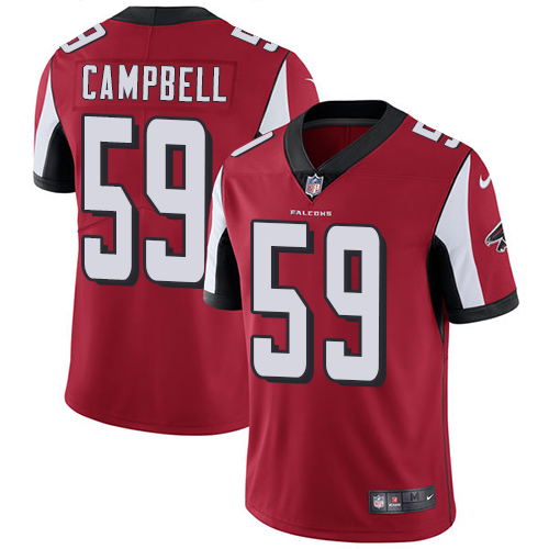 Nike Falcons 59 De'Vondre Campbell Red Youth Vapor Untouchable Player Limited Jersey