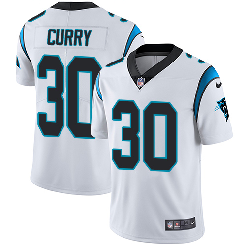 Nike Panthers 30 Stephen Curry White Vapor Untouchable Player Limited Jersey