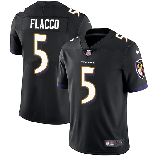 Nike Ravens 5 Joe Flacco Black Youth Vapor Untouchable Player Limited Jersey