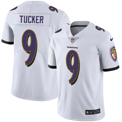 Nike Ravens 9 Justin Tucker White Youth Vapor Untouchable Player Limited Jersey
