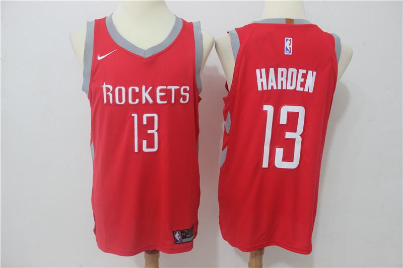 Rockets 13 James Harden Red Nike Authentic Jersey