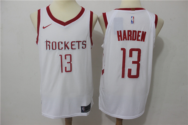 Rockets 13 James Harden White Nike Authentic Jersey